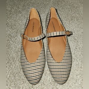 Lucky Brand Women's Houndstooth Mary Jane Flats